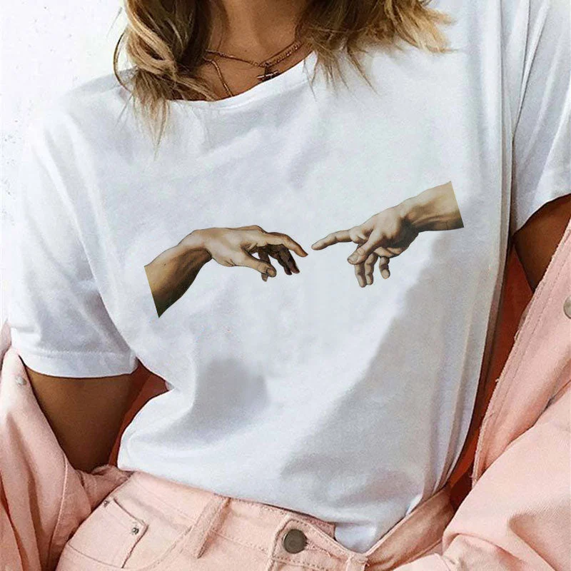 2019 Shirt Korean Women Fashion David Michelangelo Print Blouses Fashion Harajuku Short Sleeve Plus Size White Women Shirts Tops Modern Oversized Blouse 2019 Shirt Korean Women Fashion David Michelangelo Print Blouses Fashion Harajuku Short Sleeve Plus Size White Women Shirts Tops Modern Oversized Blouse