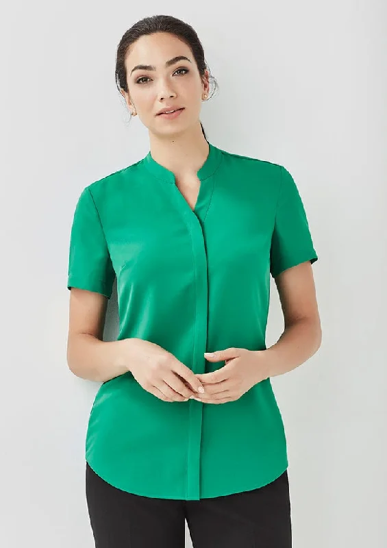 Biz Corporate Womens Juliette Short Sleeve Blouse RB977LS Versatile Layering Blouse