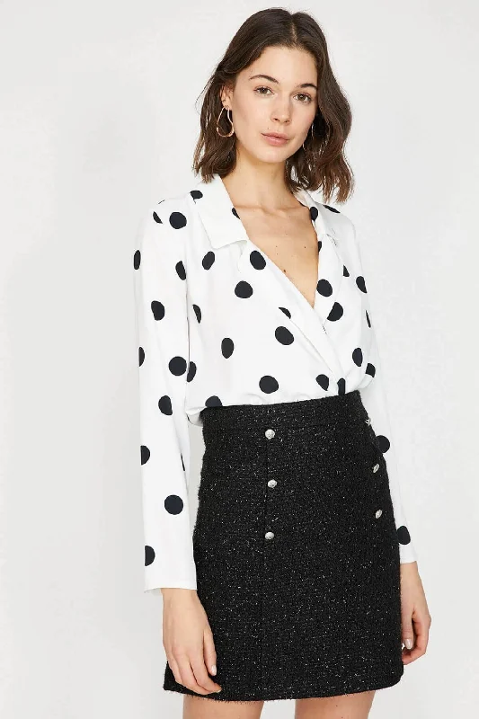Women Black Blouse Smart Business Blouse