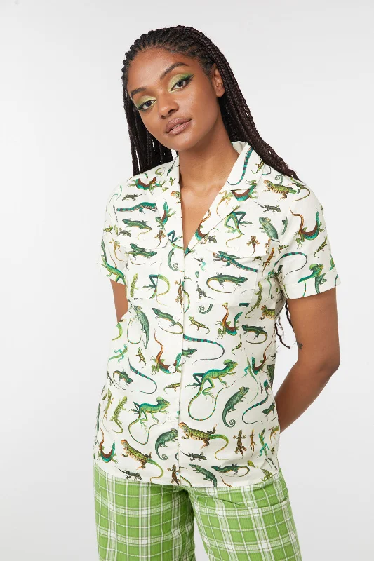 Lizard Fam Cotton Blouse Everyday Stylish Blouse