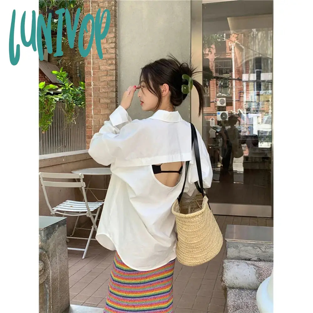 Lunivop White Sun Proof Shirts Women Streetwear Sexy Hollow Out Blouses Harajuku Korean Oversized Long Sleeve Sun Protection Tops Peter Pan Collar Blouse Lunivop White Sun Proof Shirts Women Streetwear Sexy Hollow Out Blouses Harajuku Korean Oversized Long Sleeve Sun Protection Tops Peter Pan Collar Blouse