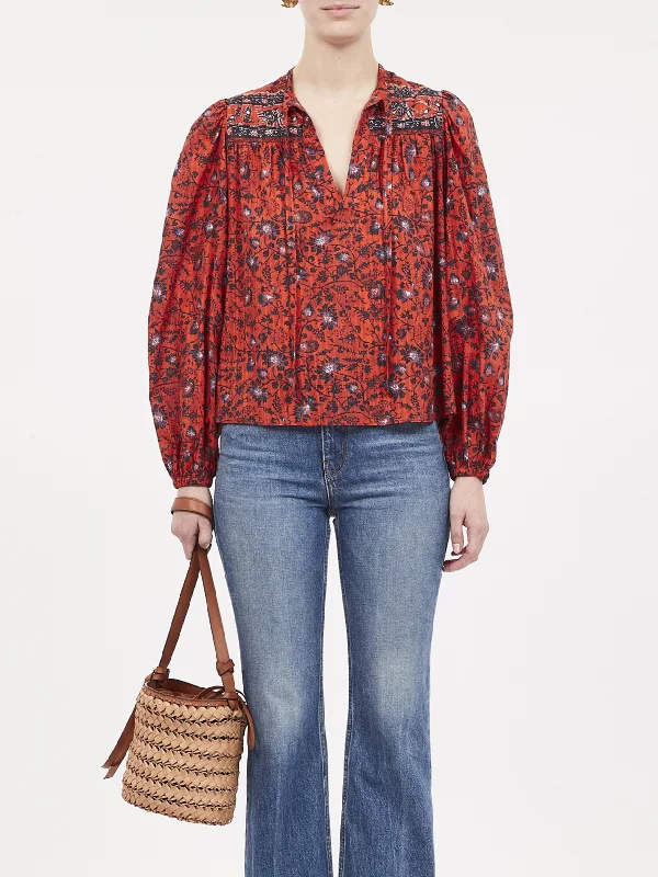 Tillie Blouse Silky Tunic Blouse