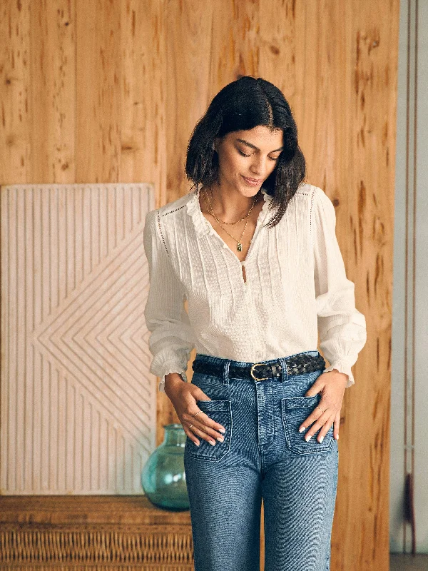 Willa Blouse - White Romantic Lace Blouse