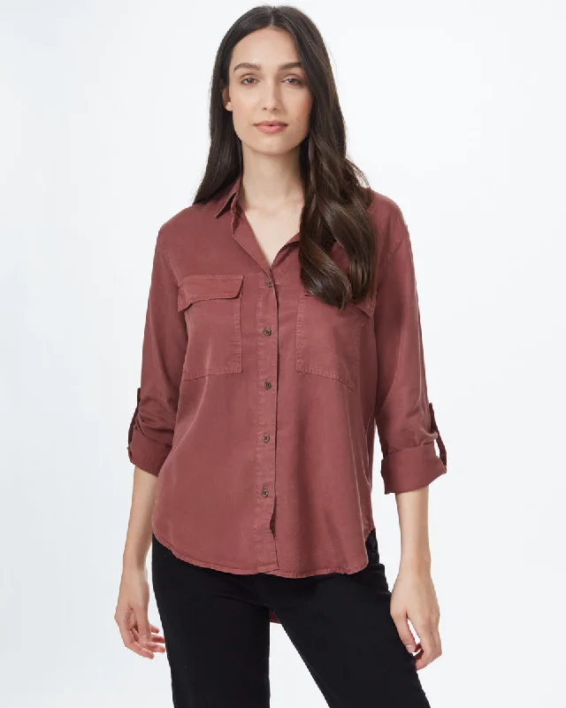 Tencel Everyday Blouse Chic Off-Shoulder Blouse