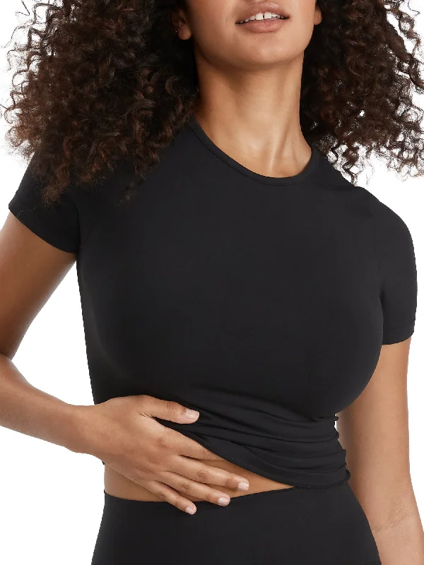 Bare Women's The Smoothing Seamless T-Shirt Cotton Fabric Linen Fabric Terry Fabric