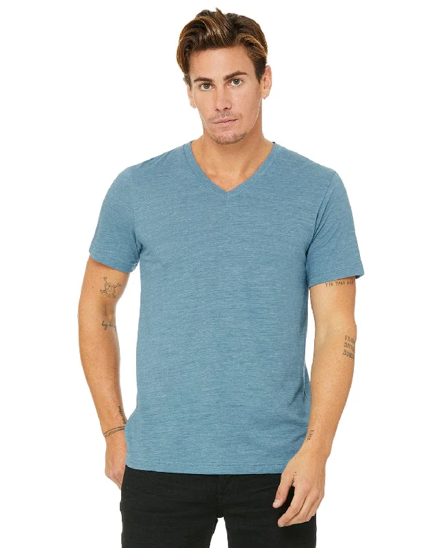 Bella+Canvas Unisex V-Neck T-Shirt | Denim Slub Fleece Fabric Down Fabric Feather Fabric