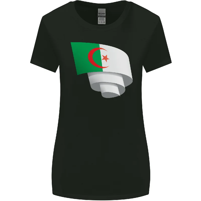 Curled Algeria Flag Algerian Day Football Womens Wider Cut T-Shirt Front Pockets Side Pockets Patch Pockets Curled Algeria Flag Algerian Day Football Womens Wider Cut T-Shirt Front Pockets Side Pockets Patch Pockets