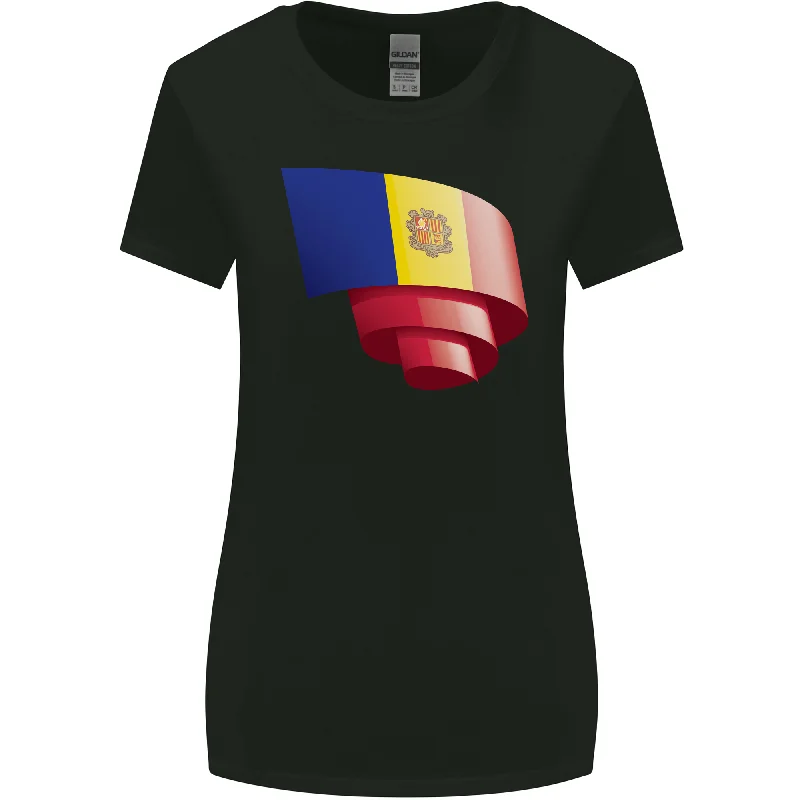 Curled Andorra Flag Andorran Day Football Womens Wider Cut T-Shirt Rayon Fabric Velvet Fabric Corduroy Fabric Curled Andorra Flag Andorran Day Football Womens Wider Cut T-Shirt Rayon Fabric Velvet Fabric Corduroy Fabric