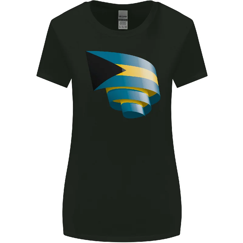 Curled Bahamas Flag Bahamians Day Football Womens Wider Cut T-Shirt Wool Fabric Cashmere Fabric Tweed Fabric Curled Bahamas Flag Bahamians Day Football Womens Wider Cut T-Shirt Wool Fabric Cashmere Fabric Tweed Fabric