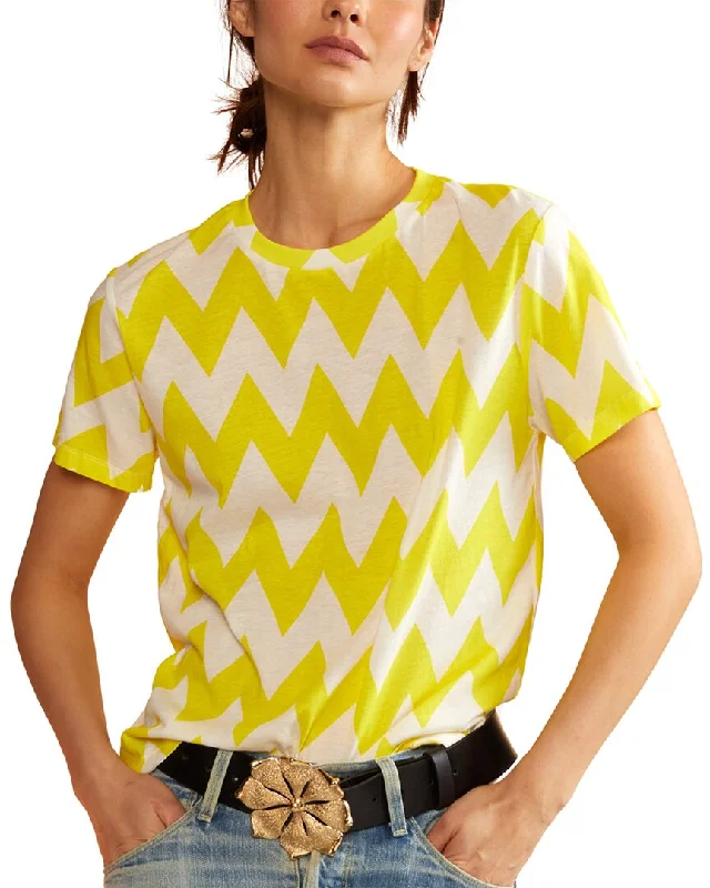 Cynthia Rowley Printed T-Shirt Houndstooth Herringbone Solid