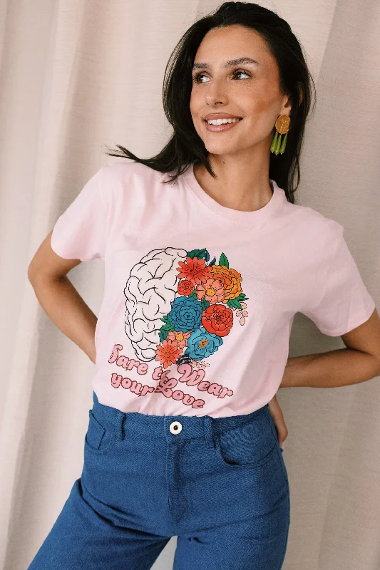 Blossoming Mind Unisex T-shirt Polka Dot Checkered Tartan
