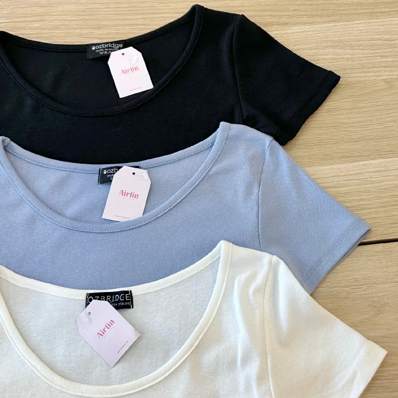 Essential Slim Fit Basic T-Shirt Boxy Fit Fitted Loose