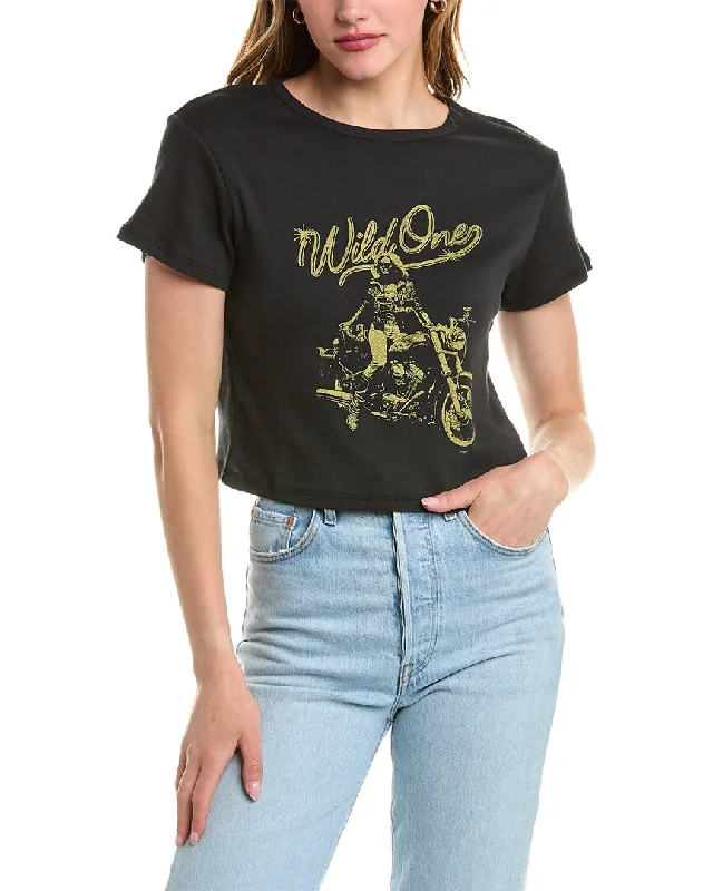 Girl Dangerous Wild One Crop T-Shirt Modern Contemporary Chic
