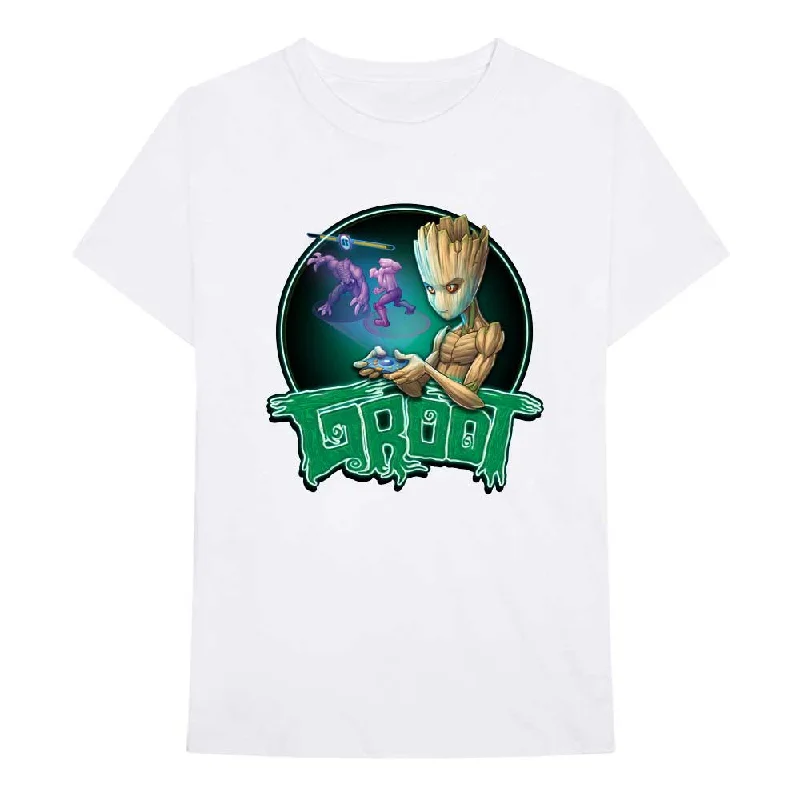 Marvel Comics | Official Band T-Shirt | I am Groot - Groot Gaming Hooded Caped Shawl Collar Marvel Comics | Official Band T-Shirt | I am Groot - Groot Gaming Hooded Caped Shawl Collar