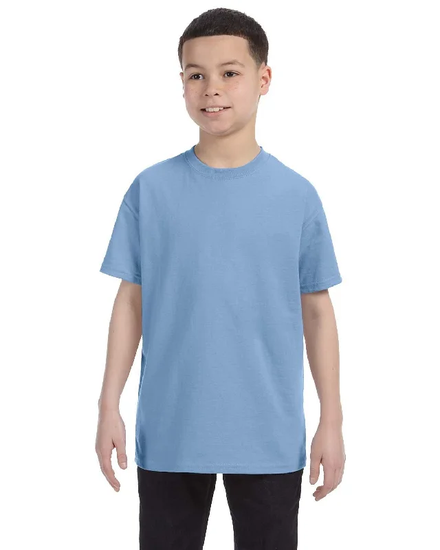 Hanes Youth Authentic-T T-Shirt | Light Blue Fashionable Trendy Casual