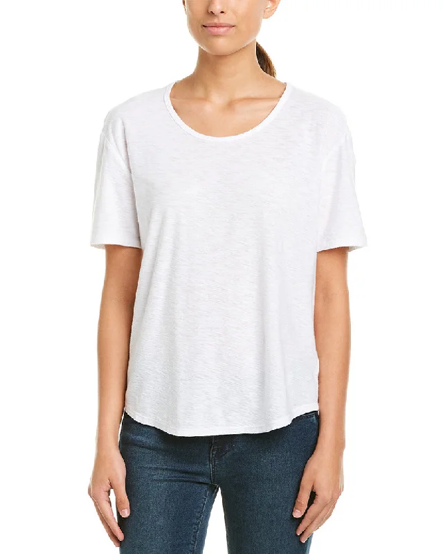 James Perse Relaxed T-Shirt Embroidered Appliqued Beaded