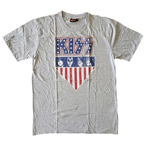 KISS | Official Band T-Shirt | Stars And Stripes Polka Dot Checkered Tartan