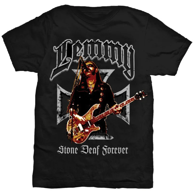 Lemmy | Official Band T-Shirt | Iron Cross Stone Deaf Forever Silk Blend Satin Velvet Lemmy | Official Band T-Shirt | Iron Cross Stone Deaf Forever Silk Blend Satin Velvet