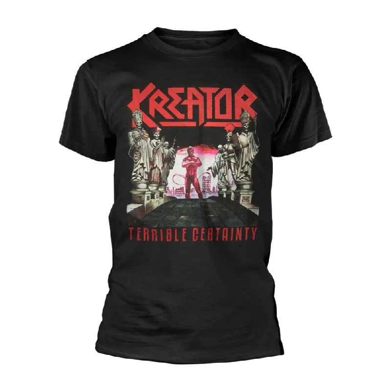 Kreator Unisex T-shirt: Terrible Certainty Lace Blend Ribbed Blend Corduroy Blend