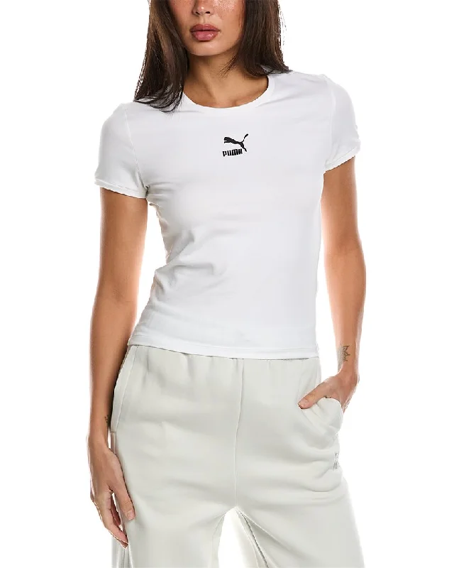 PUMA Classic Fitted T-Shirt Welt Pockets Slit Pockets Flap Pockets