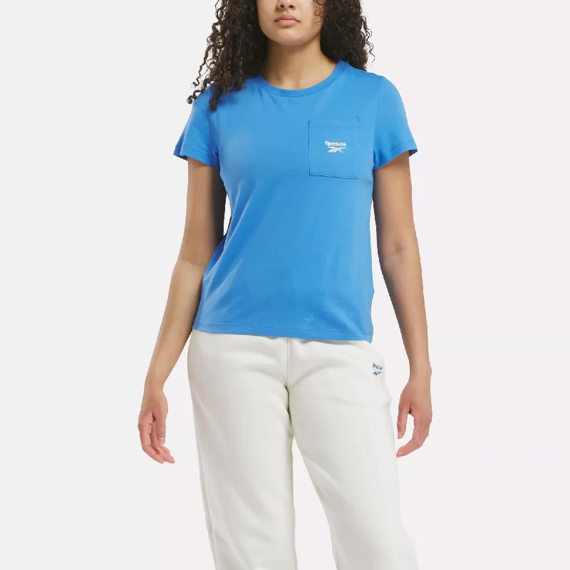 Reebok Identity Classics T-Shirt Spandex Blend Rayon Blend Denim Blend