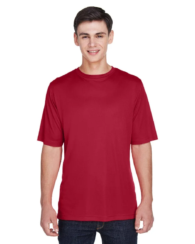 Team 365 Mens Zone Performance T-Shirt | Sport Scrlet Red Front Pockets Side Pockets Patch Pockets Team 365 Mens Zone Performance T-Shirt | Sport Scrlet Red Front Pockets Side Pockets Patch Pockets
