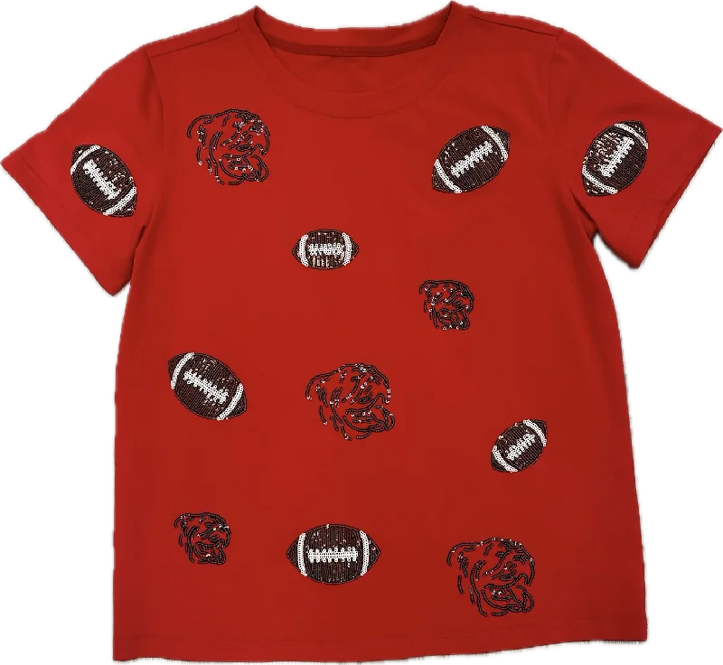 Fetch Football Tee Ribbed T-Shirt High Neck Heavyweight