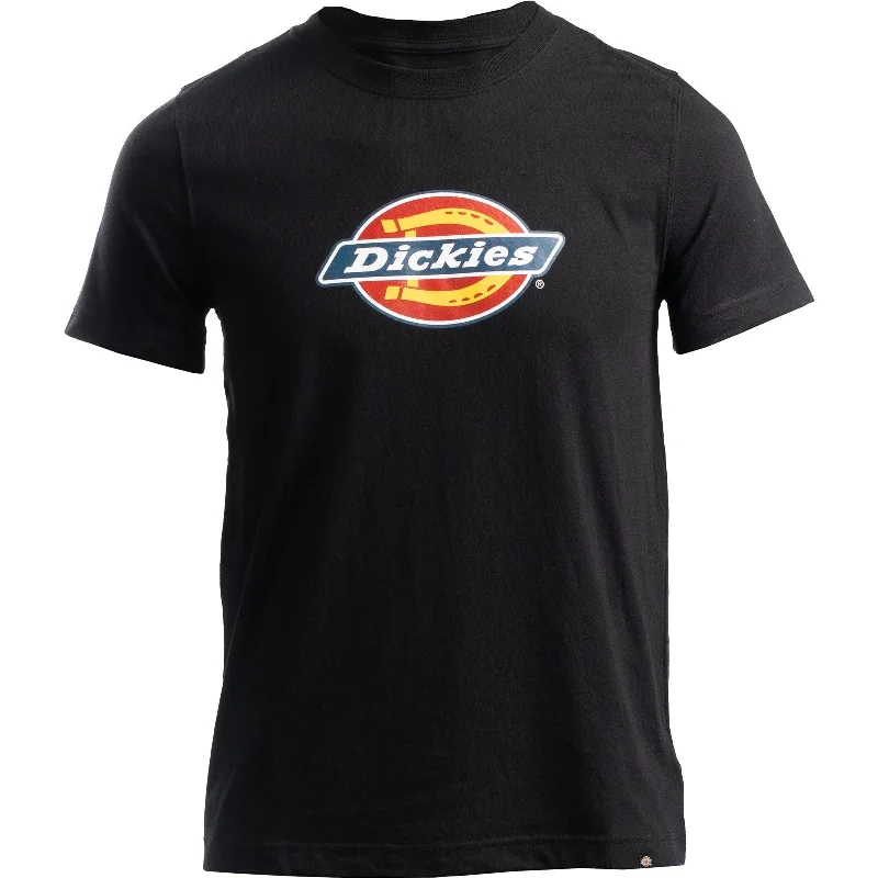 Dickies Heavyweight Tricolor Logo Tee  Black Hooded Caped Shawl Collar