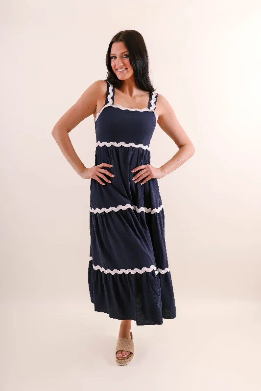 Best Thing About Me Maxi Dress-Navy Elegant Maxi Dress with Lace