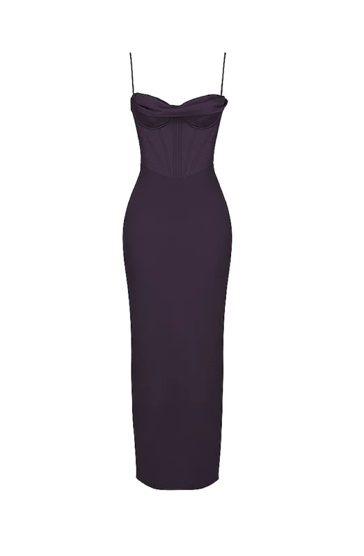 Charmaine Night Shade Corset Maxi Dress by House of CB Elegant Boho Maxi Dress