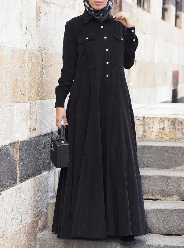 Corduroy Layelle Maxi Dress Comfortable Fitted Maxi Dress