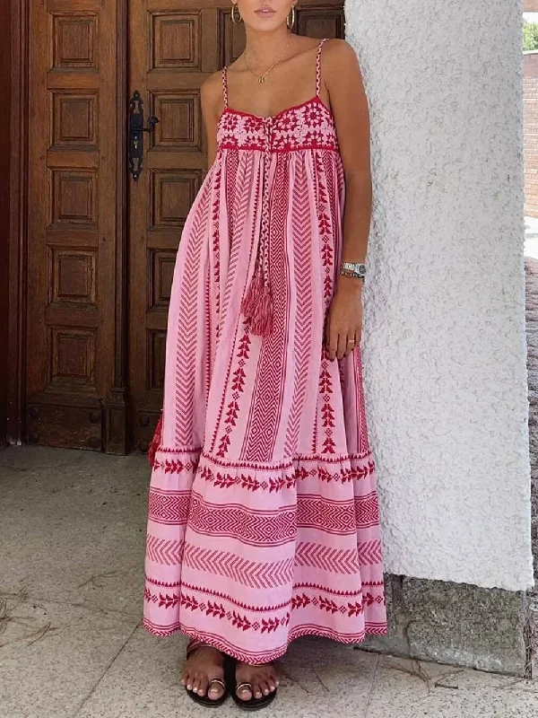 Ethnic Style Crochet Patchwork Graceful Knitted Slip Maxi Dress Trendy Printed Maxi Dress Ethnic Style Crochet Patchwork Graceful Knitted Slip Maxi Dress Trendy Printed Maxi Dress
