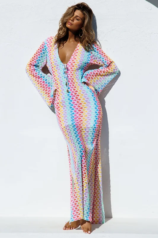 LULI POP - Maxi Dress • Multicolor Comfortable Cotton Maxi Dress