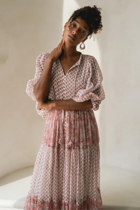 Nora Maxi Dress ~ Primrose Trendy Maxi Dress with Belt