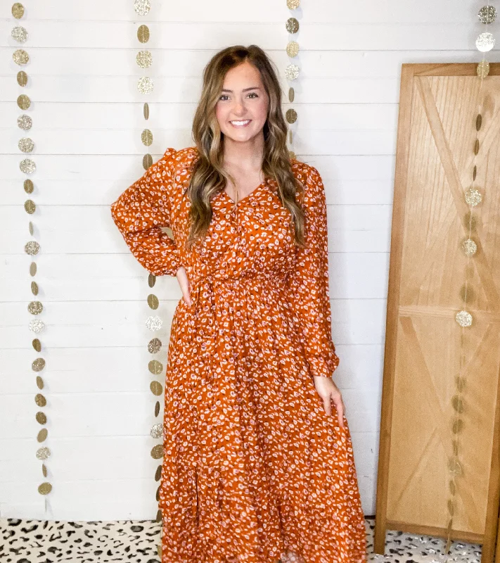 Put On A Show Floral Maxi Dress Trendy Maxi Dress with Bow