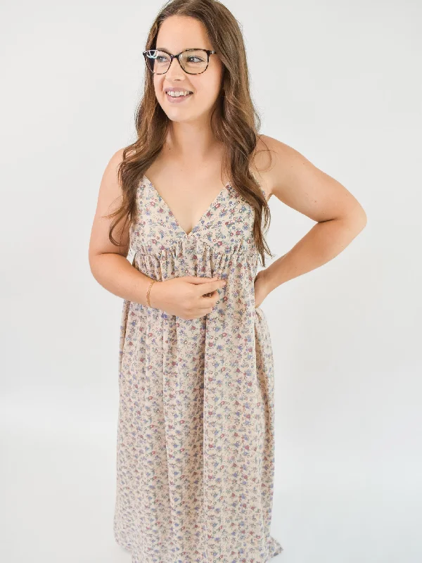 Radiate Positivity Floral Maxi Dress Trendy Maxi Dress with Bow