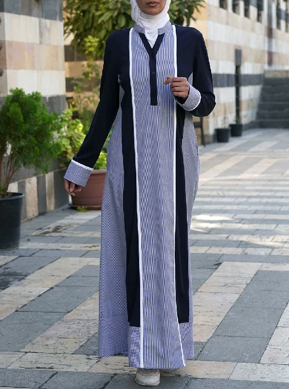 Stripes and Jersey Maxi Dress Cozy Knitted Maxi Dress