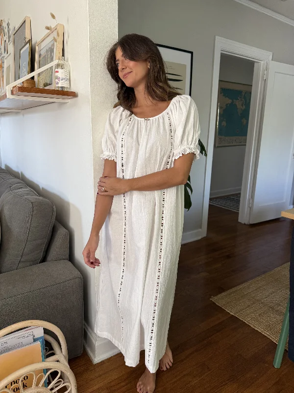 Things Between Gracie White Eyelet Puff Sleeve Maxi Dress Elegant Wraparound Maxi Dress Things Between Gracie White Eyelet Puff Sleeve Maxi Dress Elegant Wraparound Maxi Dress