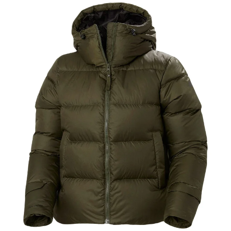 Helly Hansen Women's Utility Green Essence Down Jacket Denim Fabric Leather Fabric Suede Fabric Helly Hansen Women's Utility Green Essence Down Jacket Denim Fabric Leather Fabric Suede Fabric