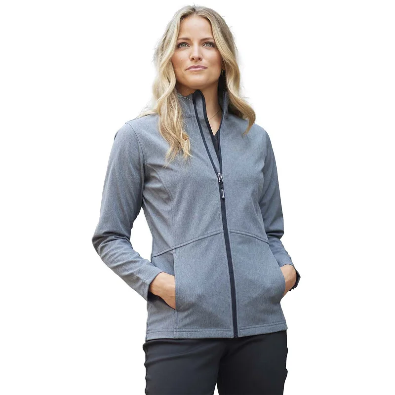 Edwards Women's Heather Grey Lightweight Soft Shell Jacket Zippered Jacket Buttoned Jacket Snapped Jacket Edwards Women's Heather Grey Lightweight Soft Shell Jacket Zippered Jacket Buttoned Jacket Snapped Jacket
