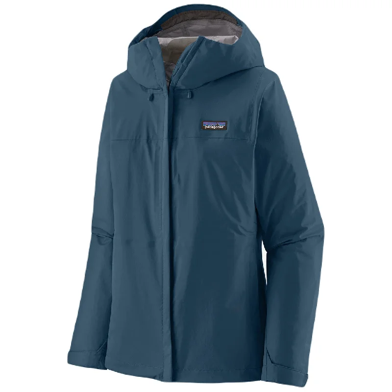 Patagonia Women's Lagom Blue Torrentshell 3L Jacket Belted Jacket Elasticated Jacket Padded Jacket