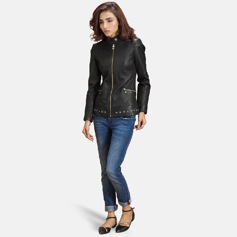 Express Haley Ray Black Leather Biker Jacket for Women Satin Jacket Silk Jacket Chiffon Jacket Express Haley Ray Black Leather Biker Jacket for Women Satin Jacket Silk Jacket Chiffon Jacket
