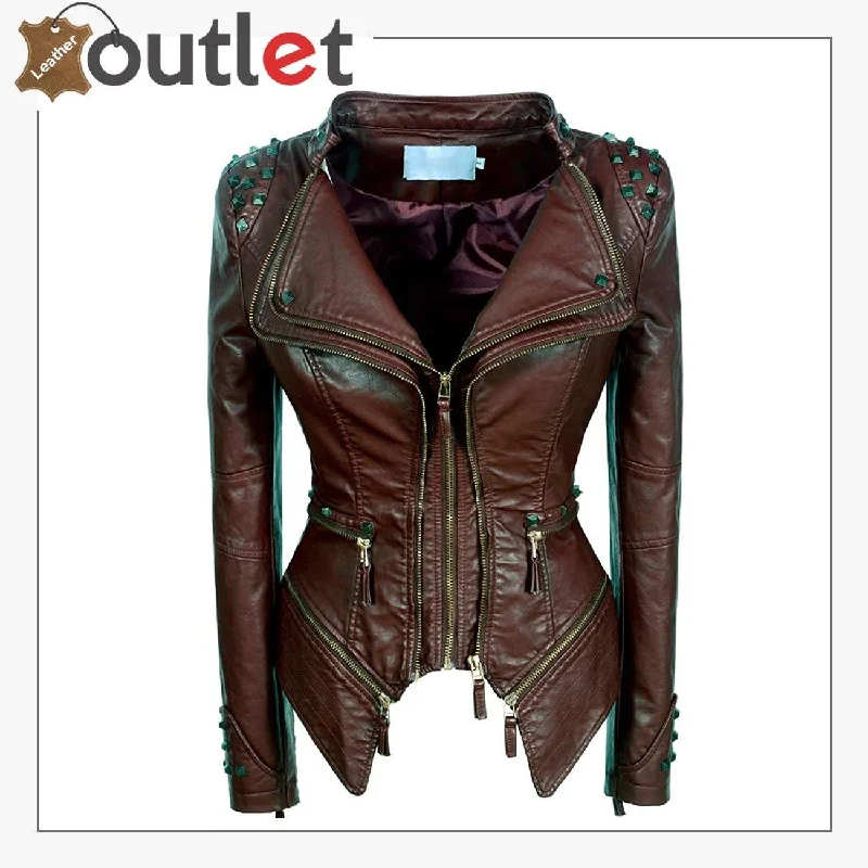 Fashion Studded Perfectly Leather Jacket Fitted Jacket Loose Jacket Oversized Jacket Fashion Studded Perfectly Leather Jacket Fitted Jacket Loose Jacket Oversized Jacket