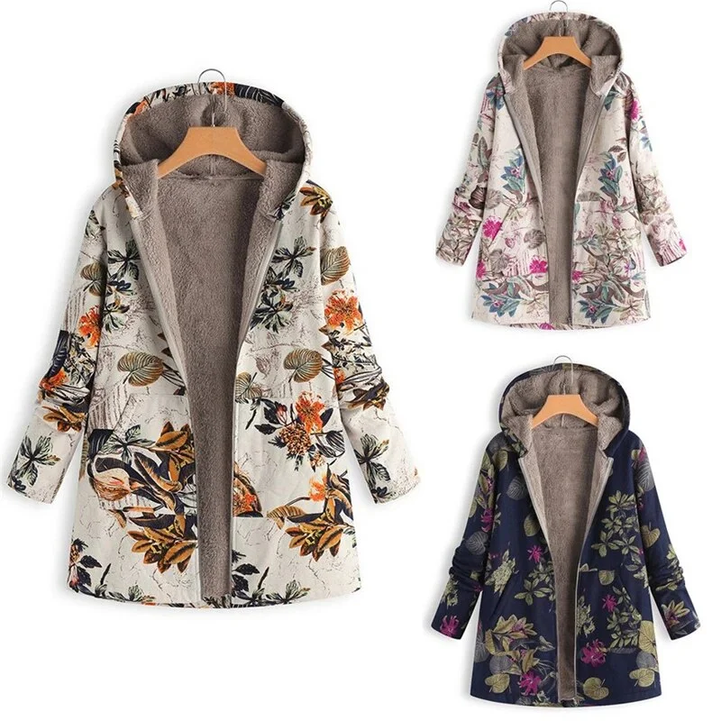Getadme New Women Winter Warm Floral Hooded Jacket Flower Print Hoody Vintage Oversized Coats Winter Padded Jacket Women Parkas One-Shoulder Jacket Off-the-Shoulder Jacket Asymmetrical Jacket Getadme New Women Winter Warm Floral Hooded Jacket Flower Print Hoody Vintage Oversized Coats Winter Padded Jacket Women Parkas One-Shoulder Jacket Off-the-Shoulder Jacket Asymmetrical Jacket