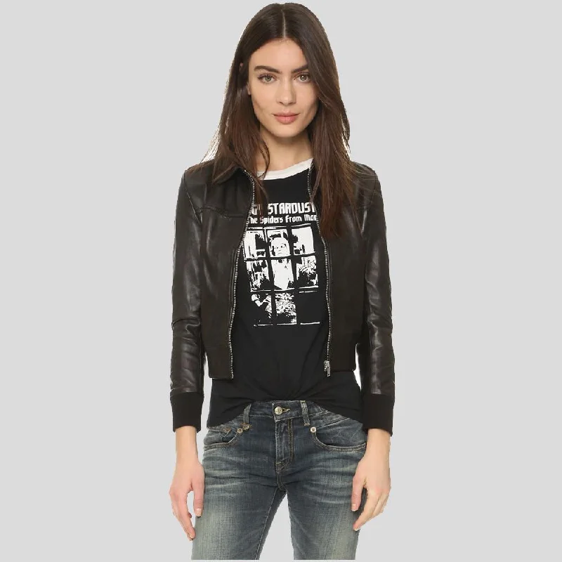 Halle Black Bomber Leather Jacket Herringbone Jacket Houndstooth Jacket Plaid Jacket Halle Black Bomber Leather Jacket Herringbone Jacket Houndstooth Jacket Plaid Jacket