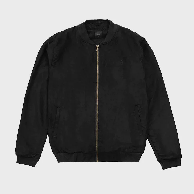 Men's Warning Huetone Black Bomber Jacket Hooded Jacket Caped Jacket Shawl Collar Jacket Men's Warning Huetone Black Bomber Jacket Hooded Jacket Caped Jacket Shawl Collar Jacket