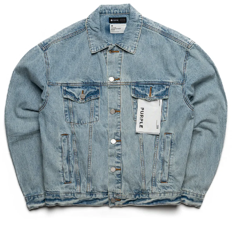 Purple Brand Denim Oversized Jacket - Light Indigo Embroidered Herringbone Jacket Checkered Jacket Solid Jacket Purple Brand Denim Oversized Jacket - Light Indigo Embroidered Herringbone Jacket Checkered Jacket Solid Jacket