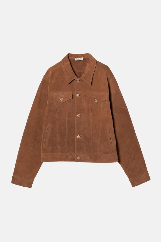 SUEDE JACKET Herringbone Jacket Checkered Jacket Solid Jacket