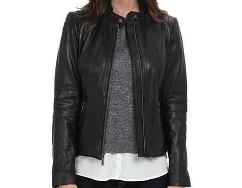 Super Henzy Women Classic Black Leather Jackets Knit Fabric Woven Fabric Fleece Fabric Super Henzy Women Classic Black Leather Jackets Knit Fabric Woven Fabric Fleece Fabric