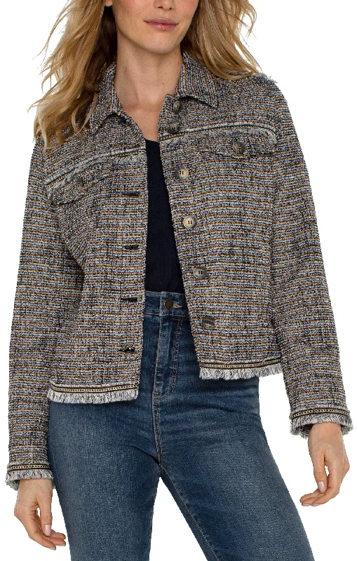 Trucker Jacket Zippered Front Buttoned Front Snap Front